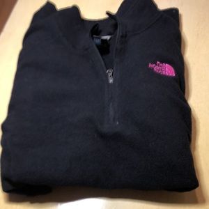 North face black and pink hoodie